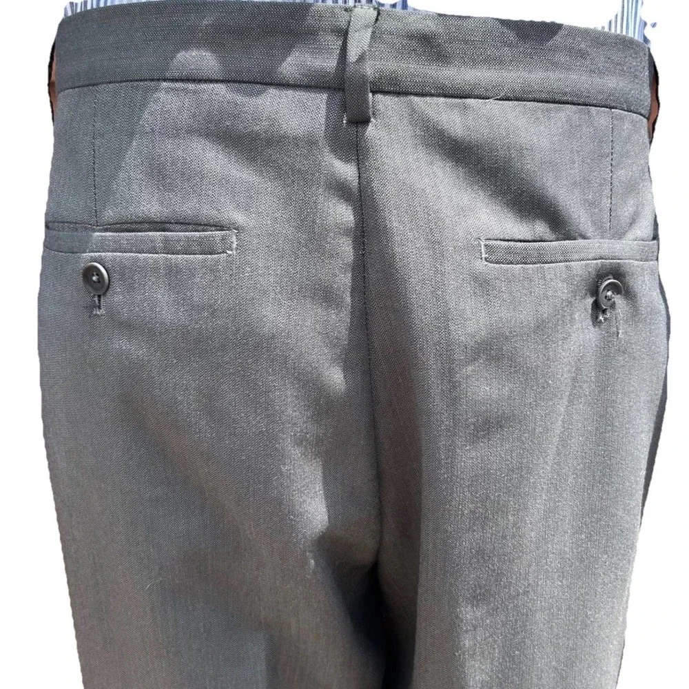 Calvin Klein Dress‎ Pants Mens 34x30 Gray Herringbone Straight Professional
